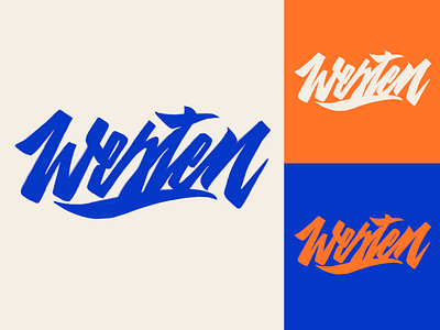 Westen - Lettering Logo Sketches for YouTube blogger branding calligraphy clothing design fashion font free hand lettering identity lettering logo logotype mark packaging script sketches streetwear type typo typography