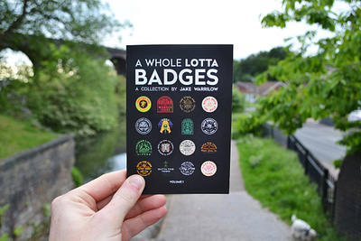 A Whole Lotta Badges a Collection by Jake Warrilow Zine Volume 1 badge badges book branding clean collection draplin identity illustration logo logo design punx typography vintage badge zine