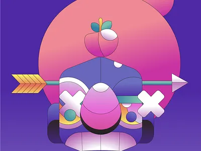 Good Shot flat gradient illustration illustrator minimal simple