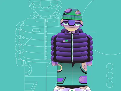 New Clothes abstract character flat gradient illustration illustrator minimal simple