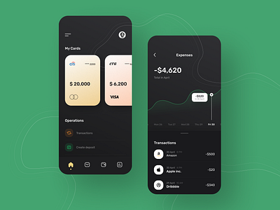 Online Banking App Design app app design application bank bank app banking banking app finance finances financial app fintech mobile mobile app mobile design mobile ui ronas it ui ux wallet wallet app