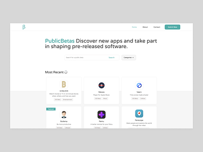 PublicBetas webflow website