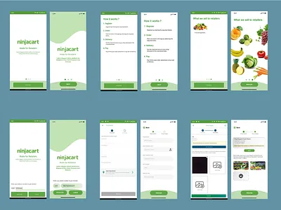 Ninjacart Mobile App UI app branding design graphic design minimal ui ux