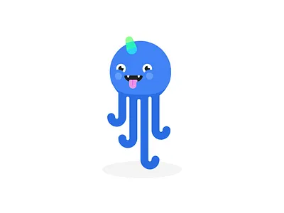 Lil Blue Monster blue cute design illustraion monster