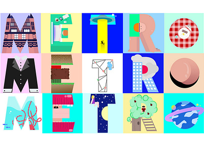 metro logo art direction brand design brand identity design graphic icon illustration logo typography vector