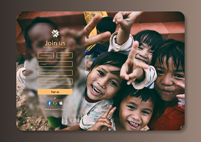 Sign up page for a Volunteer Event adobexd blur dailyui design figma figma design figmadesign form field gaussian logo design logodesign signup page signupform signupscreen type design typography ui uidesign webpage website design