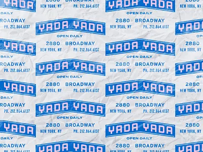 Yada Yada badge branding design marquee pattern retro seinfeld type typography vector vintage