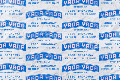 Yada Yada badge branding design marquee pattern retro seinfeld type typography vector vintage