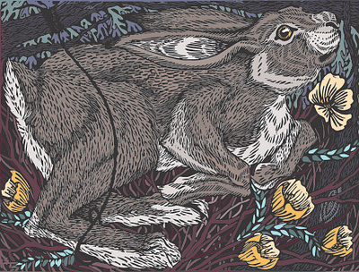 The Hare In The Snare digital art digital painting illustration