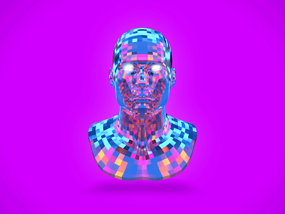 Low Polygon 3D Disco Ball Head 3d 3d render 3d rendering color colorful colors colour colourful colours disco ball low low poly low poly low poly art low polygon lowpoly lowpoly art lowpoly3d lowpolyart lowpolygon