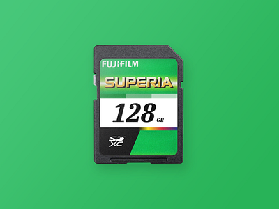 Digital Film Negatives - Superia branding design film negative fujifilm minimal retro sd sd card typography vector