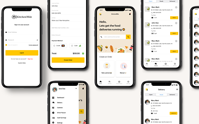 Kitchen Mile - Kitchen Owner view design food app