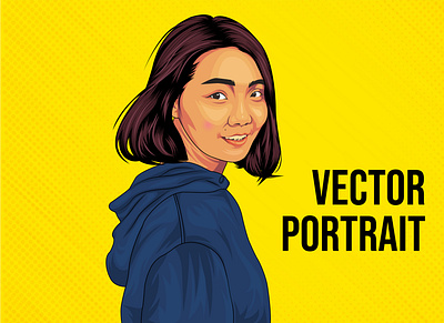 Chinese Girl Vector Cartoon Portrait art artwork cartoon character illustration portrait procreate sketch vectorart