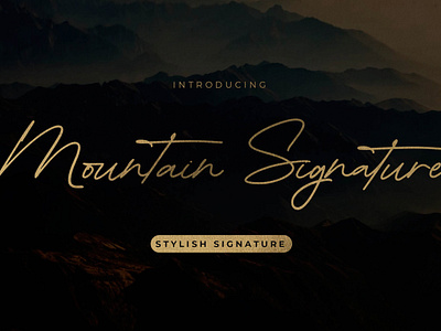 Mountain Signature - Stylish Script