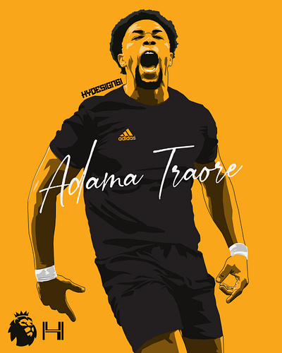 ADAMA TRAORE x PREMIER LEAGUE app bordomavi branding design illustrator logo tasarım trabzonspor ui vector