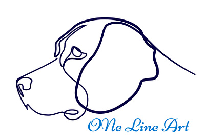 Dog face one line art design fiverr flyer icon illustration line art logo one line art poster ui ux vector