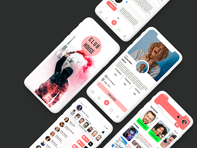 club house app redesign 2021 club house app ui chatting app ui club house app messaging app ui