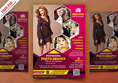 Photoshoot Studio Flyer Free PSD branding creative flyer creative psd flyer psd free flyer free flyer psd photography flyer photoshoot flyer