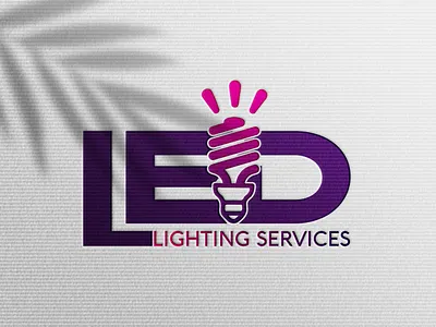 LED lighting service 2 abstract logo branding creative logo logo logo design typogaphy vector