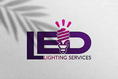 LED lighting service 2 abstract logo branding creative logo logo logo design typogaphy vector