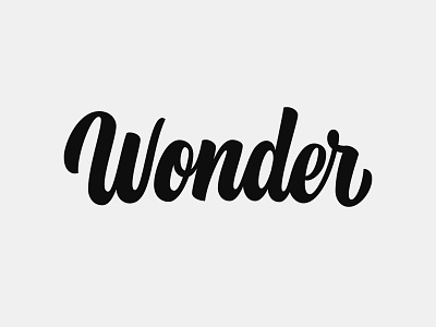 Wonder calligraphy customtype design handlettering lettering logo logotype type typography vector wonder