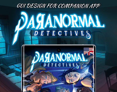 Paranormal Detectives companion app UI design adobe xd board game companion app design detective gui paranormal detective tabletop game ui ui design user interface