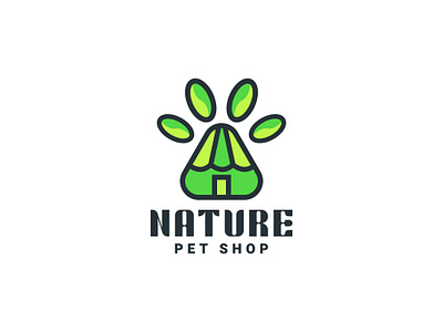 Nature Pet Shop Logo Concept branding design dog flat logo graphic designer logo logodesign logotype minimalist logo nature pet shop petshop simple logo