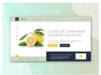 Lemonade Shop Landing UI Design Concept landing page design landingpage ui ui design ux website concept website design