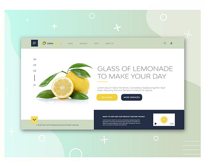 Lemonade Shop Landing UI Design Concept landing page design landingpage ui ui design ux website concept website design