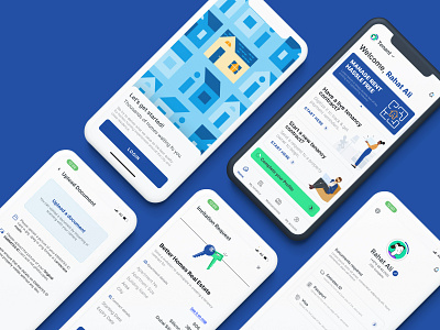 InProgress app appdesign branding design estate home houserenting illustration logo mobileapp real renting screendesign sketch ui ux vector