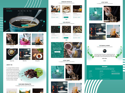 Tea E-commerce Web UI | teazytea brand identity branding design greentea icedtea icon illustration lemontea lettermark logo masalatea sketch tea teabrands teastate teatypes uiux webui