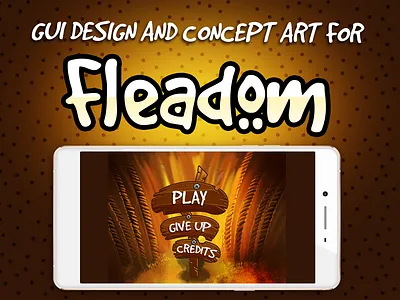 UI design and concept art for Fleadom game character design concept art game game art gui illustration mobile game ui design user interface