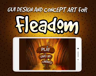 UI design and concept art for Fleadom game character design concept art game game art gui illustration mobile game ui design user interface