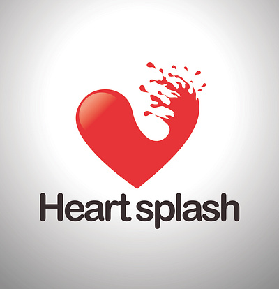 Heart Splash Logo Design design graphic design heart logo heart splash logo icon impressive logo logo logo design professional logo typo logo typography vector