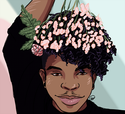 Brotha Nature art artist arts artsy artwork beauty black blacklivesmatter cartoon design drawing femme floral flowers illustration nature portrait