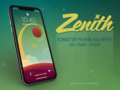 Zenith Wallpaper blast off desktop iconfactory outer space patreon planetary retro rocket scifi space wallpaper