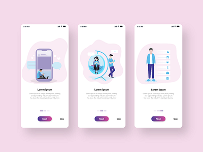 Social Media App Onboarding 2021 best design clean clean ui design illustration logo minimal onboarding onboarding screen social media social media app onboarding trendy ui ui design uiux uiux design ux ux design