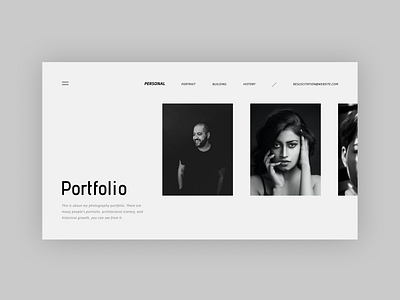 Photography Portfolio Website animation design illustration ui ui design web