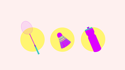 Badminton Icons design icons illustration weekly warmup