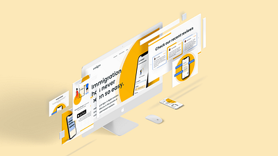 Daily UI challenge. Day 3 accessibility calltoaction capstone claymockup dailyui design emigro imac immigration iphone landing landingpage mockup mockups responsive ui uidesign website