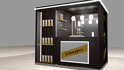 Schweppes Experience Unit 3d model branding design free standing unit