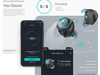 TWS EARBUDS app design interface ui ux