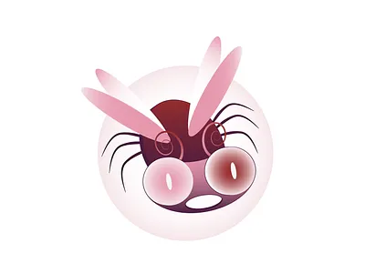 Lens container/Midge design illustration vector