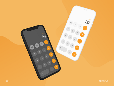 Daily UI Entry 004 app calculator dailyui design flat minimal ui ux