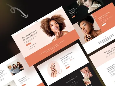 The beauty store & salon beauty ecommerce ecommerce design fashion hair interface nails online shop salon style ui webdesign website