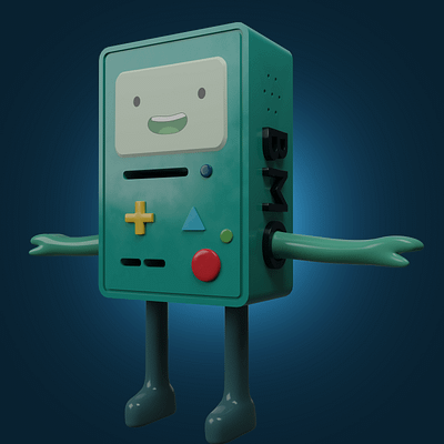 BMO GAMEBOY 3d art 3d modeling 3drender arnoldrender blender design illustration logo maya