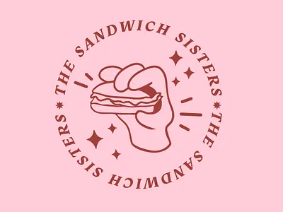 The Sandwich Sisters Branding brand branding design graphic design icon illustration illustrator logo logo design sandwich sandwich shop sticker sticker design
