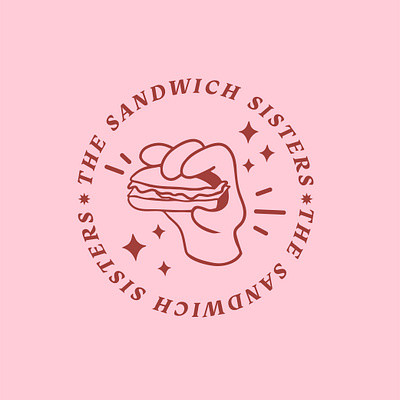 The Sandwich Sisters Branding brand branding design graphic design icon illustration illustrator logo logo design sandwich sandwich shop sticker sticker design