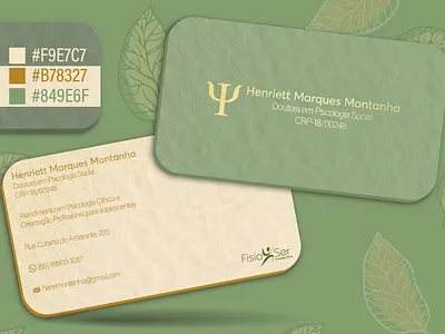 Cartão de Visita - Henriett Montanha card cartao logo psicologia psicologo visita