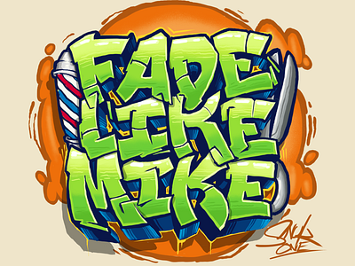 Procreate Graffiti Logo Design barber logo branding digital art digital graffiti graffiti graffiti lettering ipad ipad graffiti lettering logo logo design procreate